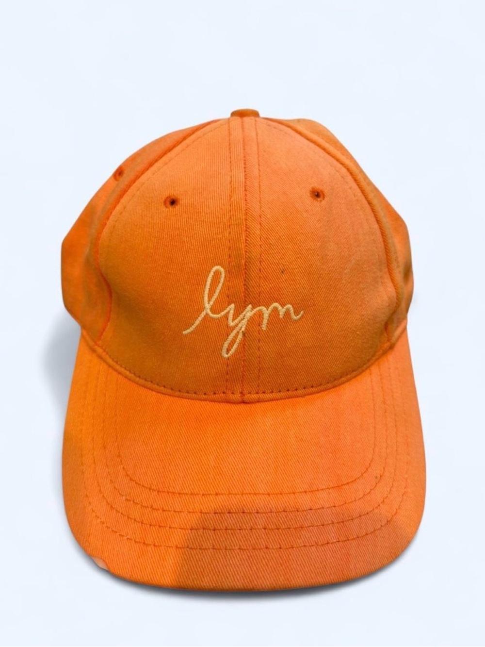 Love Your Melon Orange Baseball Cap with Cream Script